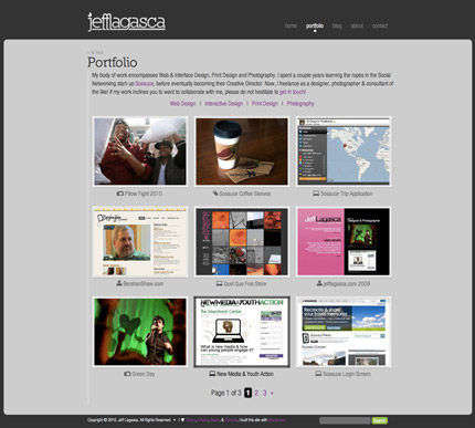 My portfolio list page, built in Wordpress Click to Enlarge